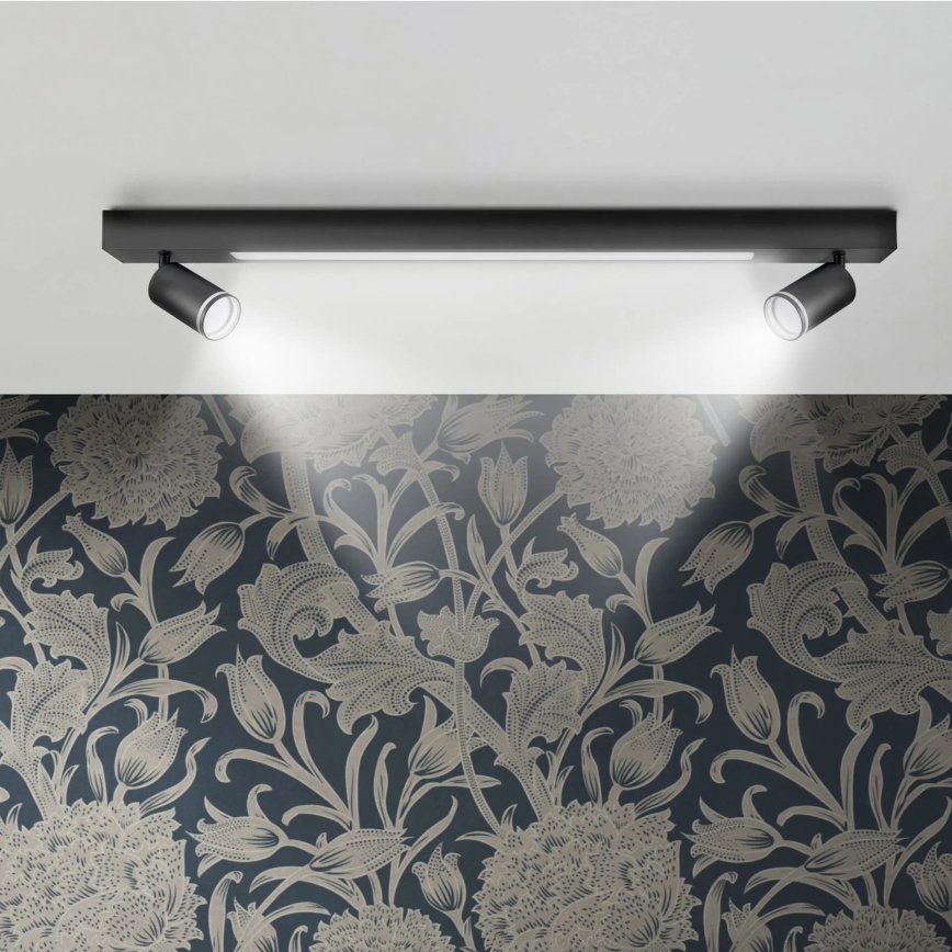 LED Plafondlamp PARIJS LED/24W/230V + 2xGU10/10W zwart
