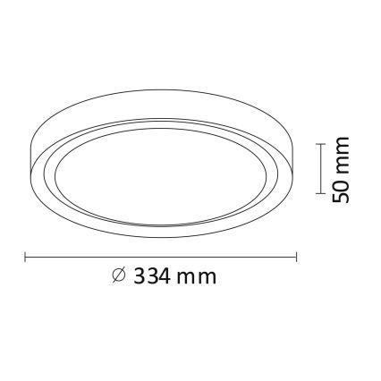 LED Plafondlamp PERSE LED/15W/230V zwart
