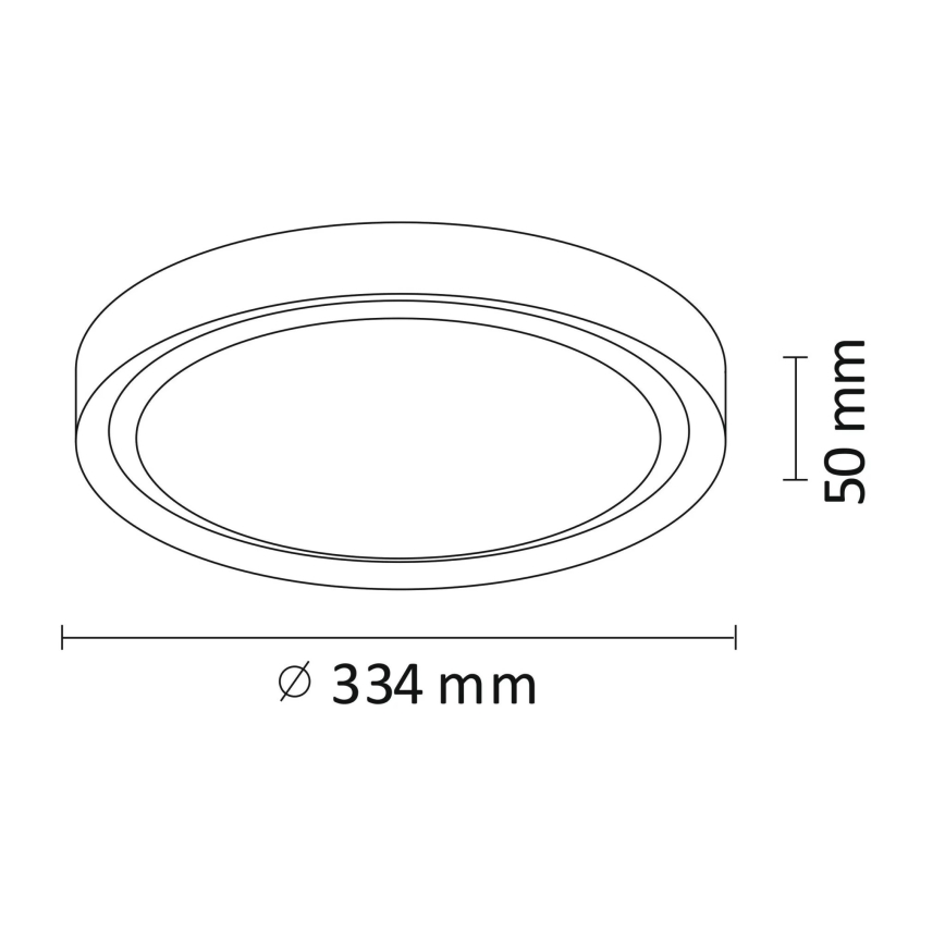 LED Plafondlamp PERSE LED/15W/230V zwart