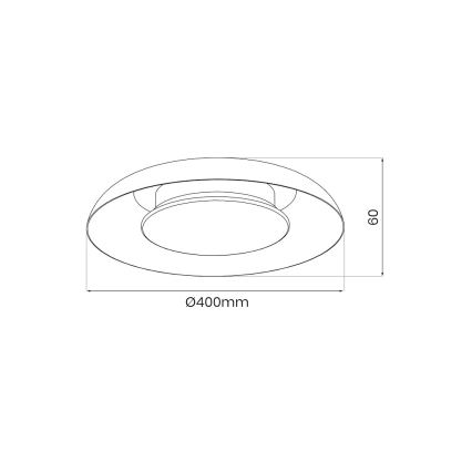 LED-plafondlamp PIATTINO LED/30W/230V 3000/4000/6000K Ø 40 cm wit