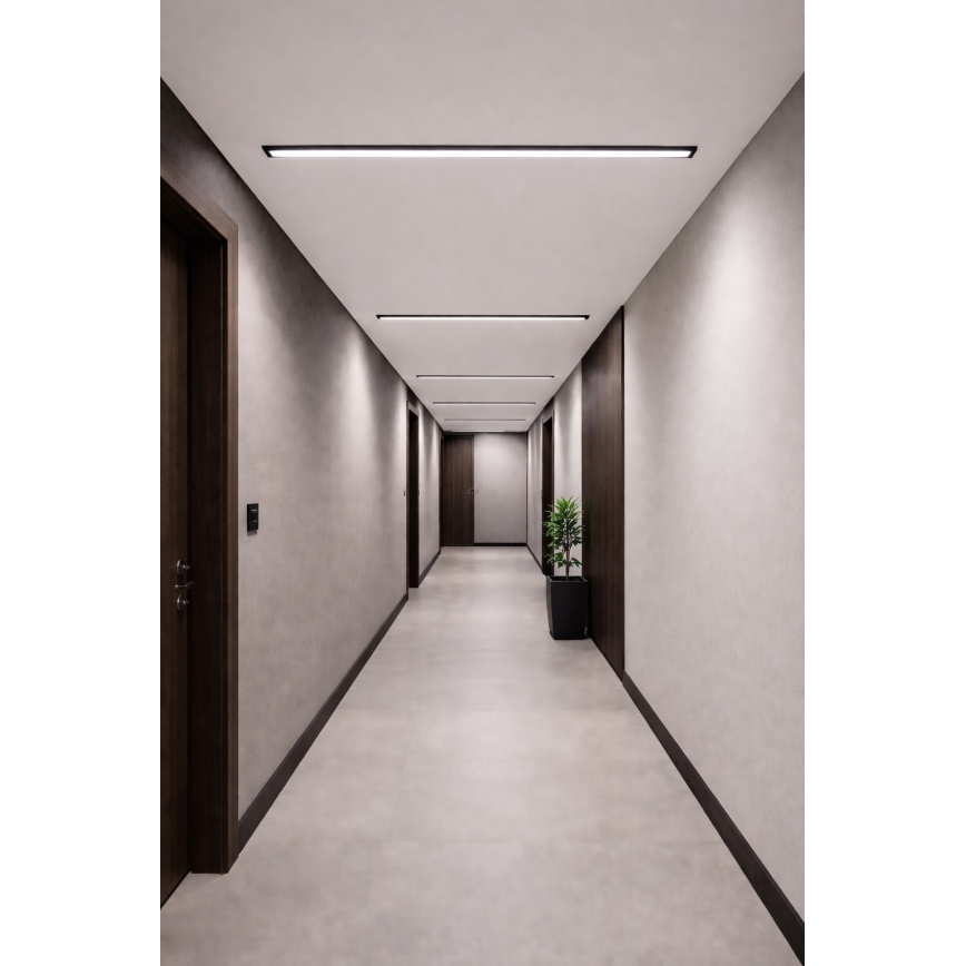 LED plafondlamp REDOM LED/24W/230V 4000K 60 cm zwart