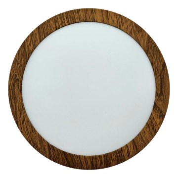 LED Plafondlamp RING LED/12W/230V 4200K diameter 16 cm bruin