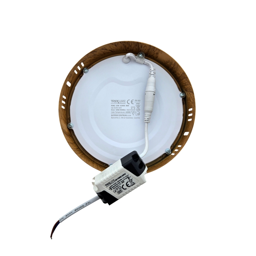 LED Plafondlamp RING LED/12W/230V 4200K diameter 16 cm bruin