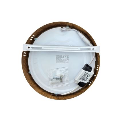 LED Plafondlamp RING LED/18W/230V 4200K diameter 21 cm bruin