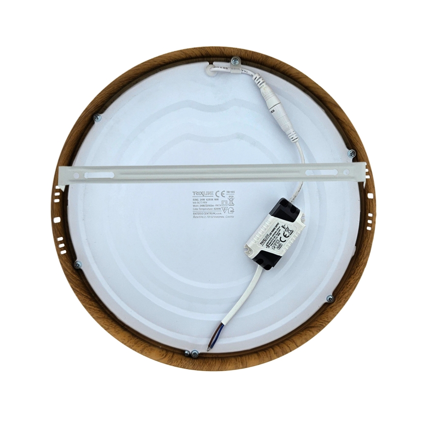 LED Plafondlamp RING LED/24W/230V 4200K diameter 28,5 cm bruin