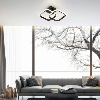 LED plafondlamp ROBERT LED/25W/230V 25x38 cm zwart