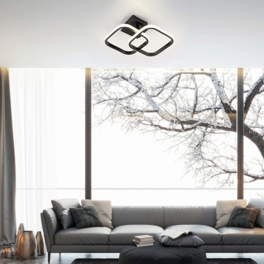 LED plafondlamp ROBERT LED/25W/230V 25x38 cm zwart