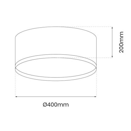 LED Plafondlamp RONDO LED/18W/230V groen