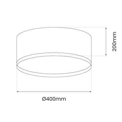 LED Plafondlamp RONDO LED/18W/230V zwart