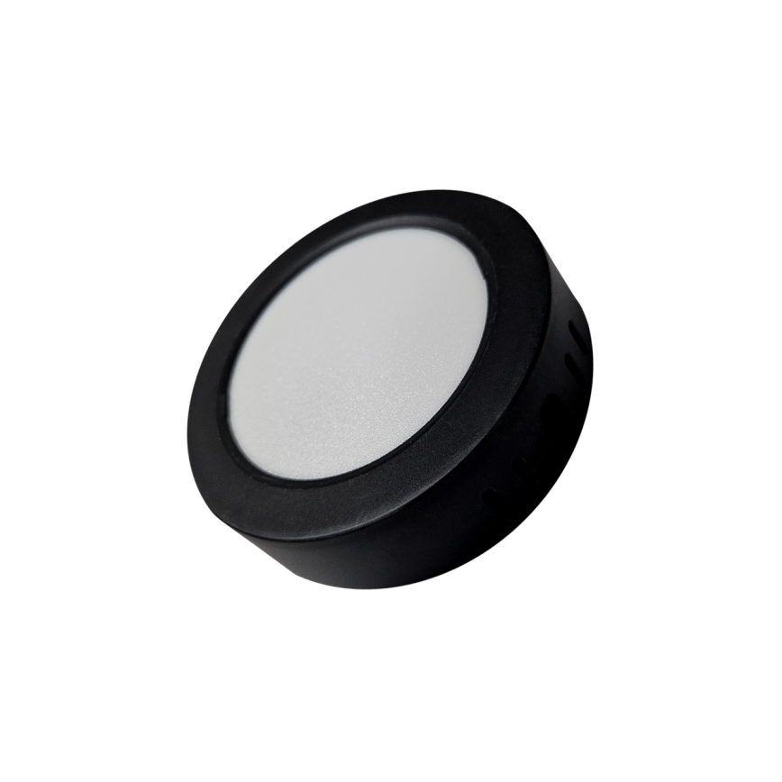 LED Plafondlamp ROUND LED/6W/230V 4000K diameter 12,1 cm zwart