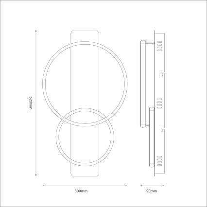 LED Plafondlamp ROWENA LED/14W/230V zwart/bruin