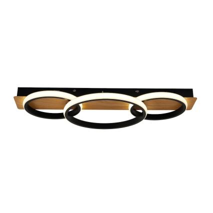 LED-plafondlamp ROWENA LED/18W/230V zwart/bruin