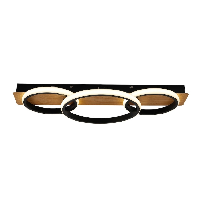 LED-plafondlamp ROWENA LED/18W/230V zwart/bruin