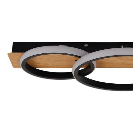 LED-plafondlamp ROWENA LED/18W/230V zwart/bruin