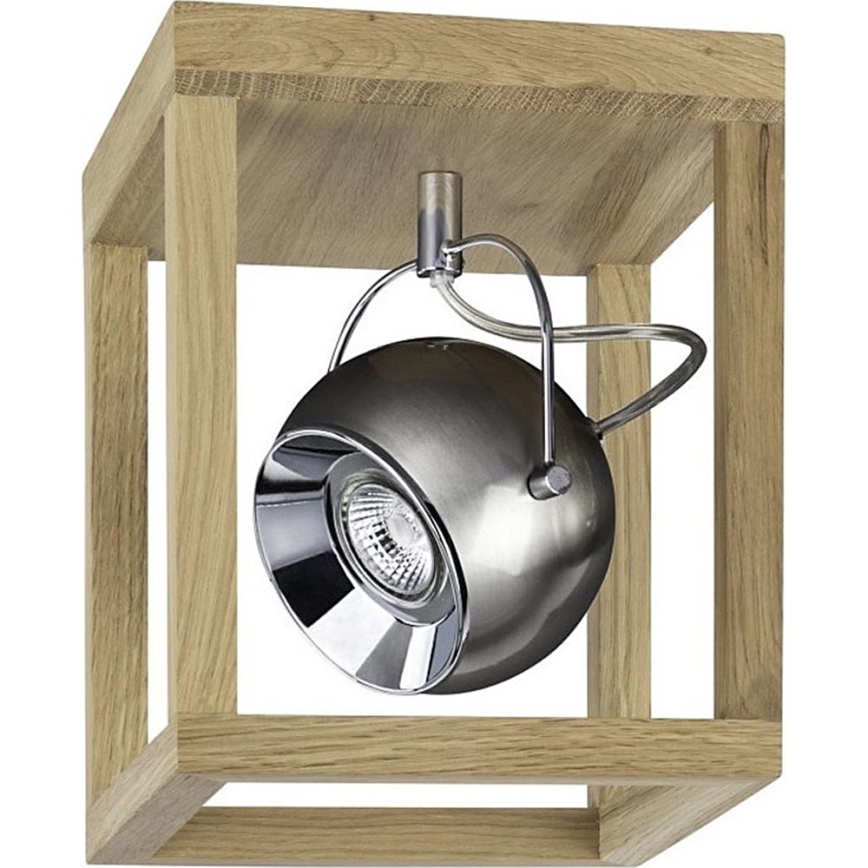 LED Plafondlamp ROY 1xGU10/5W/230V mat eiken