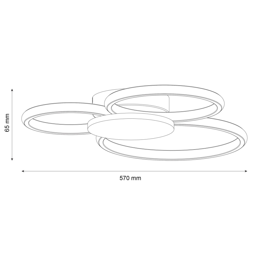 LED-plafondlamp SABINA LED/38W/230V rubberhout