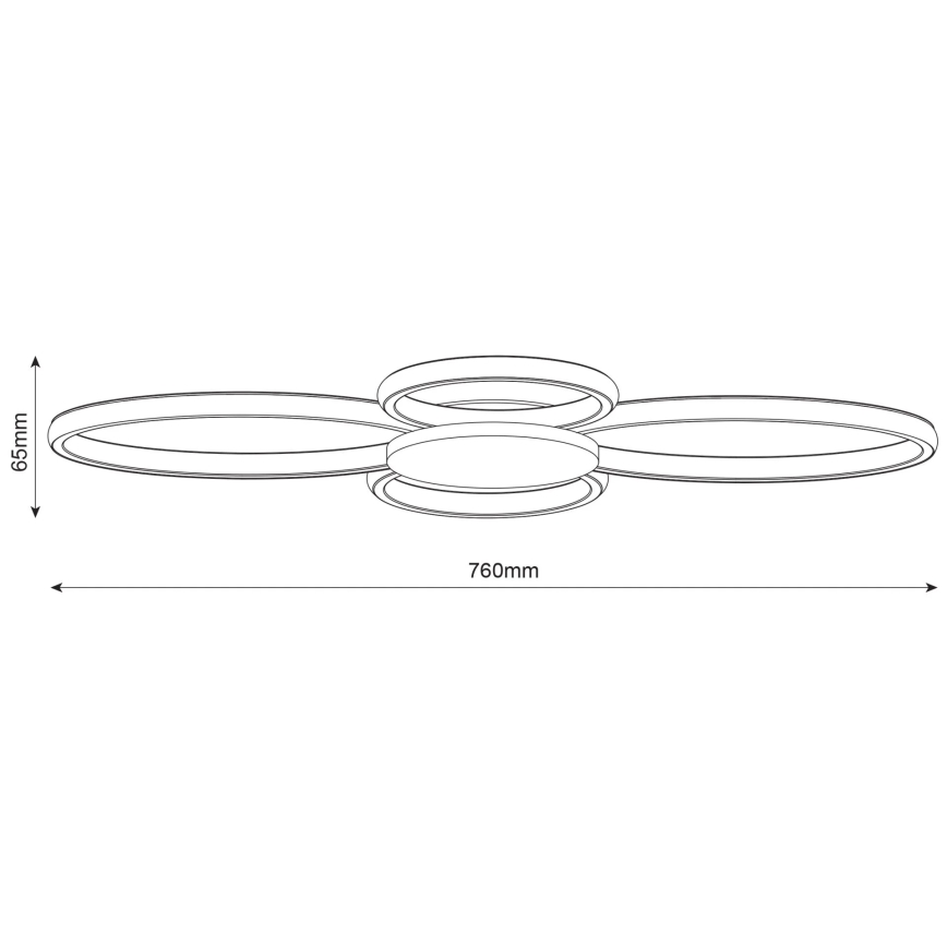 LED plafondlamp SABINA LED/38W/230V rubberhout