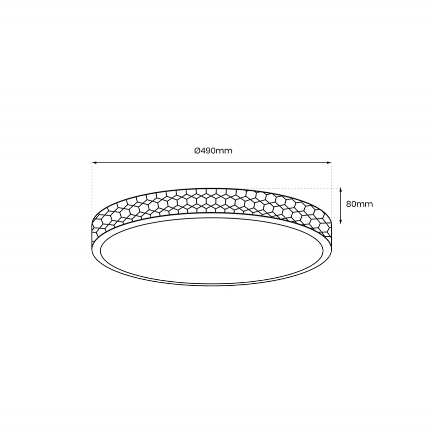 LED Plafondlamp SHINY LED/34W/230V goud