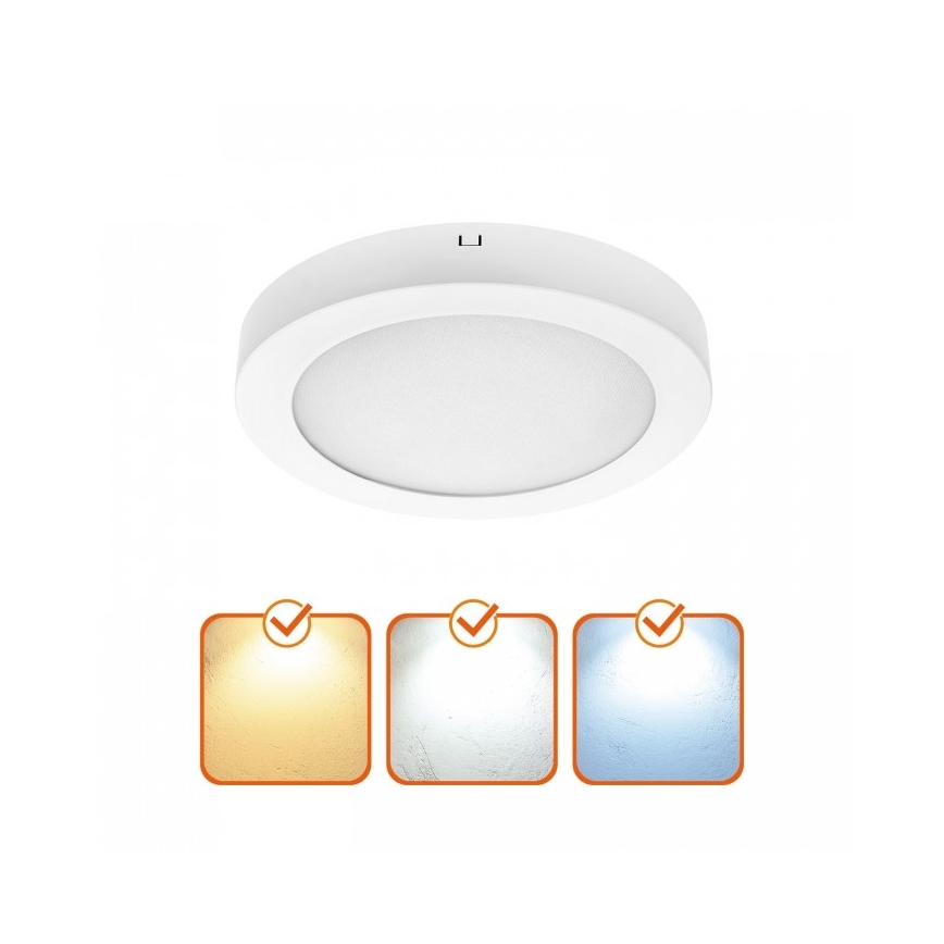LED-plafondlamp SIGARO LED/18W/230V 3000/4000/6500K diam. 22 cm wit