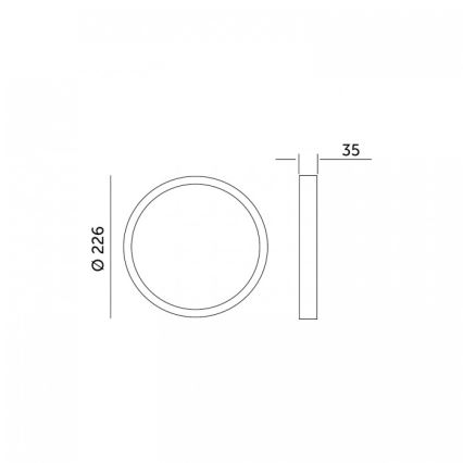 LED-plafondlamp SIGARO LED/18W/230V 3000/4000/6500K diam. 22 cm wit