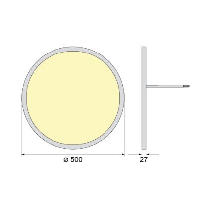 LED plafondlamp SIMEN, 40W, 230V, 4000K, IP40, Ø 50 cm, wit, UGR19