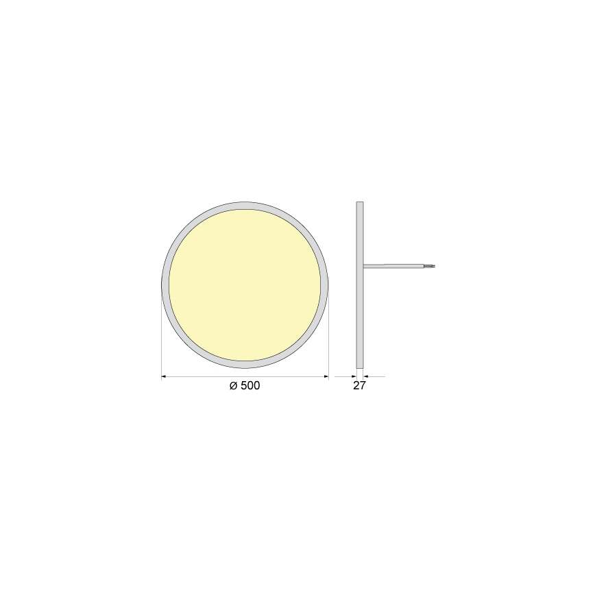 LED plafondlamp SIMEN, 40W, 230V, 4000K, IP40, Ø 50 cm, wit, UGR19