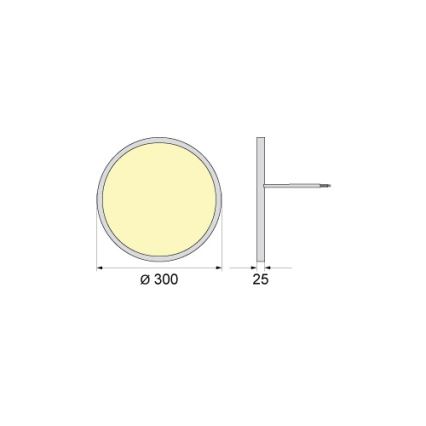 LED-plafondlamp SIMEN LED/24W/230V 4000K IP40 Ø 30 cm wit UGR19