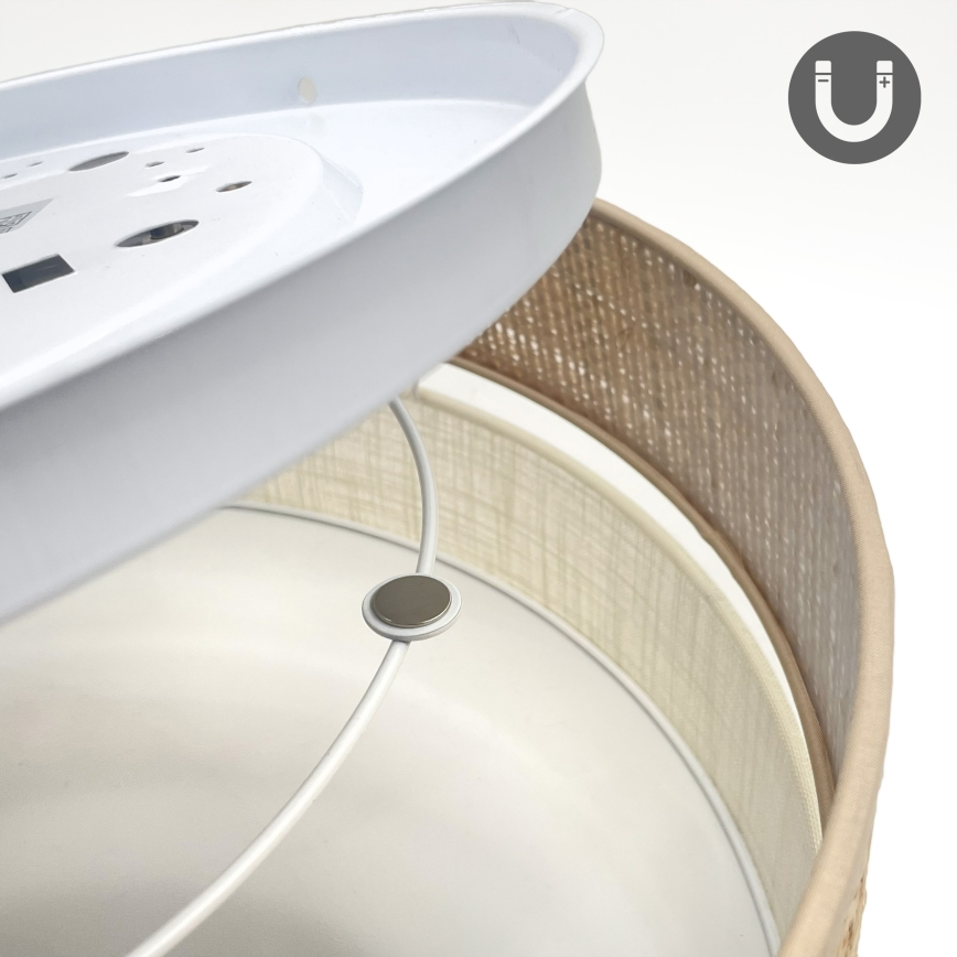 LED plafondlamp SIRJA BOHO LED/20W/230V 4000K Ø 35 cm beige/crème