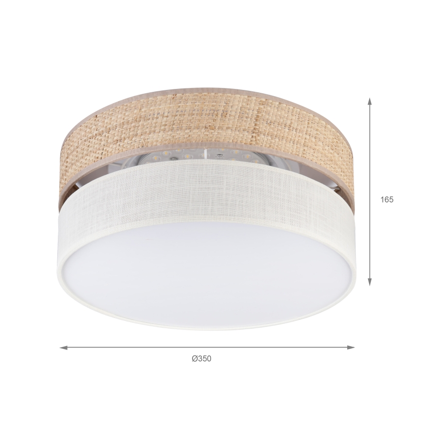 LED plafondlamp SIRJA BOHO LED/20W/230V 4000K Ø 35 cm beige/crème