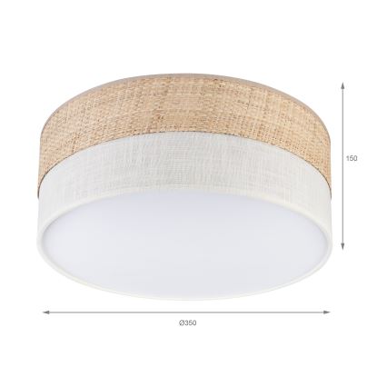 LED-plafondlamp SIRJA BOHO LED/20W/230V 4000K Ø 35 cm beige/crème