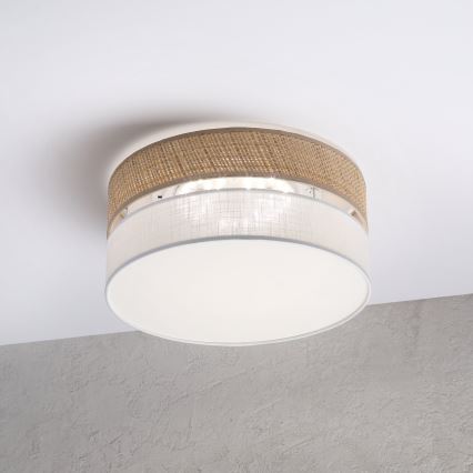 LED plafondlamp SIRJA BOHO LED/20W/230V 4000K Ø 35 cm beige/wit