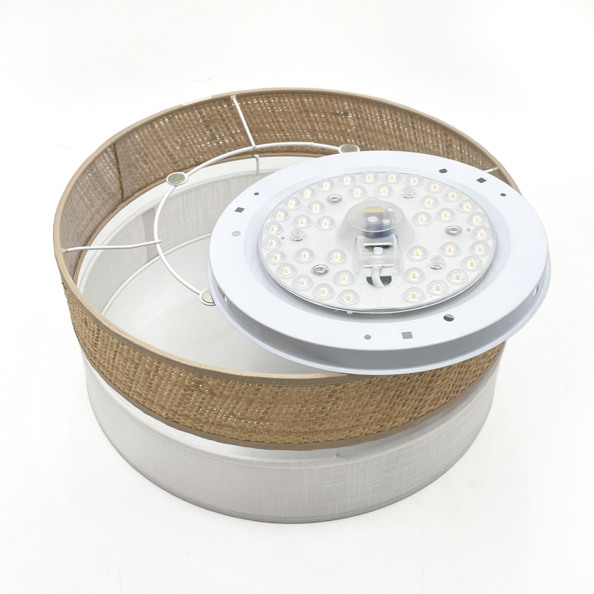 LED plafondlamp SIRJA BOHO LED/20W/230V 4000K Ø 35 cm beige/wit