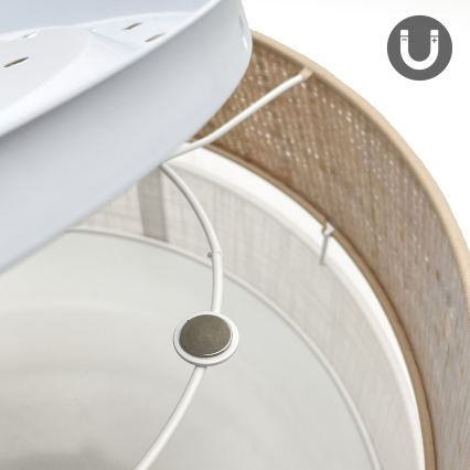 LED plafondlamp SIRJA BOHO LED/20W/230V 4000K Ø 35 cm beige/wit