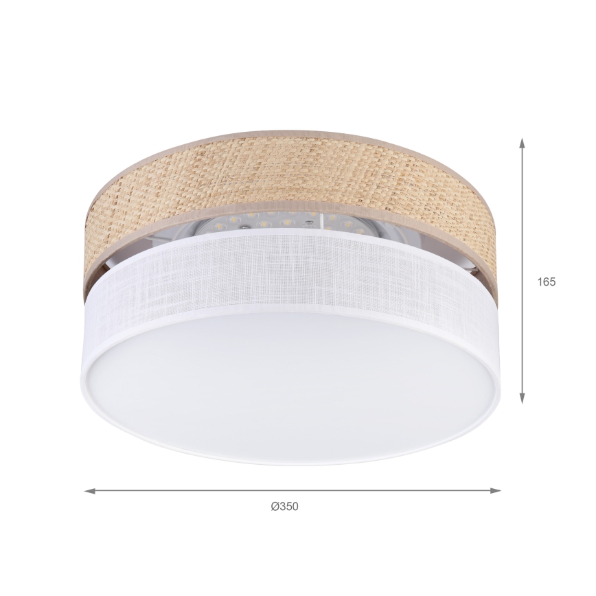 LED plafondlamp SIRJA BOHO LED/20W/230V 4000K Ø 35 cm beige/wit