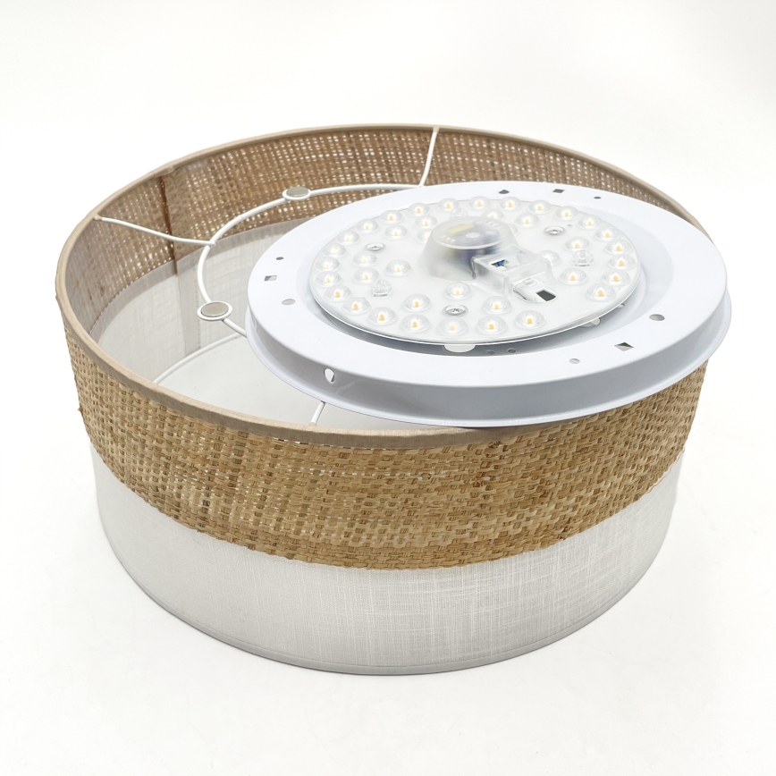 LED plafondlamp SIRJA BOHO LED/20W/230V 4000K Ø 35 cm beige/wit