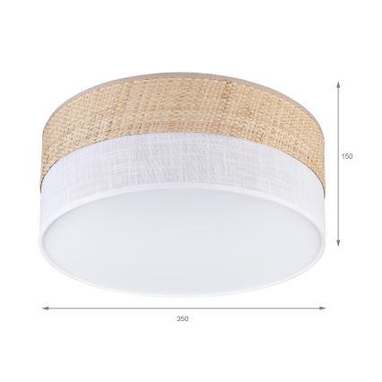 LED plafondlamp SIRJA BOHO LED/20W/230V 4000K Ø 35 cm beige/wit