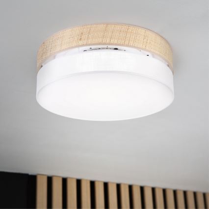 LED plafondlamp SIRJA BOHO LED/36W/230V 4000K Ø 45 cm beige/wit