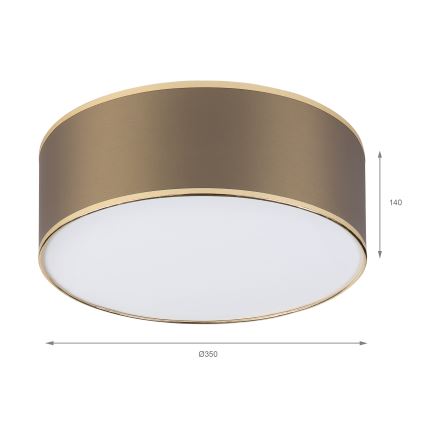 LED plafondlamp SIRJA LED/20W/230V 4000K Ø35 cm bruin/goud