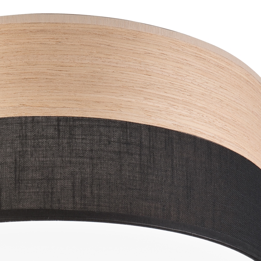 LED Plafondlamp SIRJA WOOD LED/36W/230V diameter 45 cm zwart/eiken