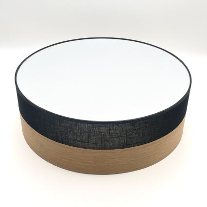 LED Plafondlamp SIRJA WOOD LED/36W/230V diameter 45 cm zwart/eiken