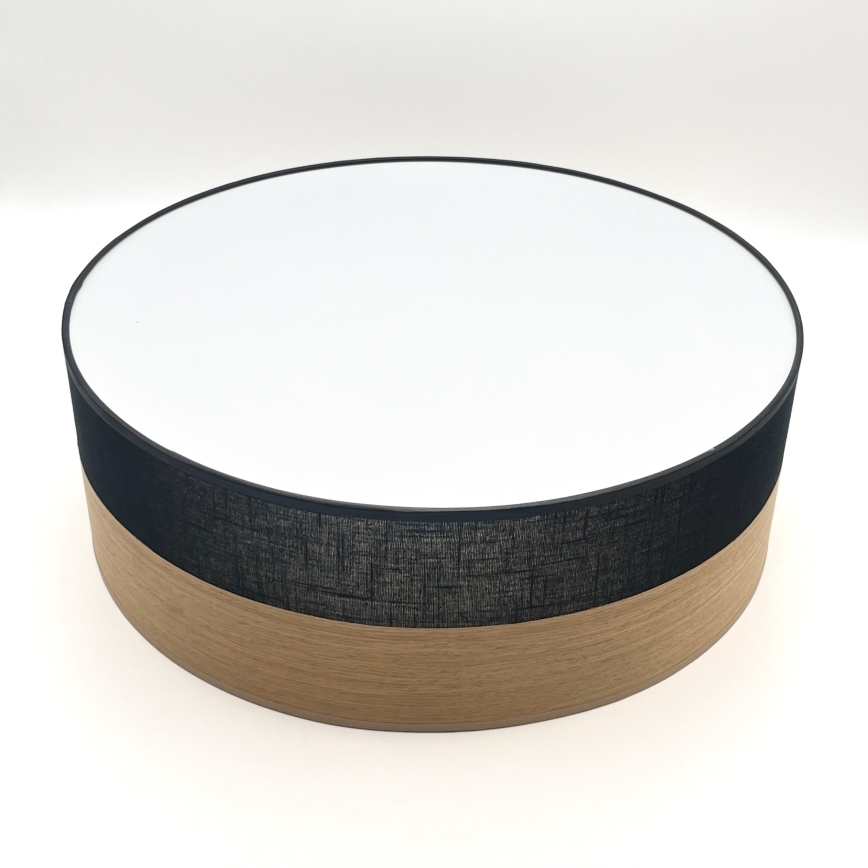 LED Plafondlamp SIRJA WOOD LED/36W/230V diameter 45 cm zwart/eiken