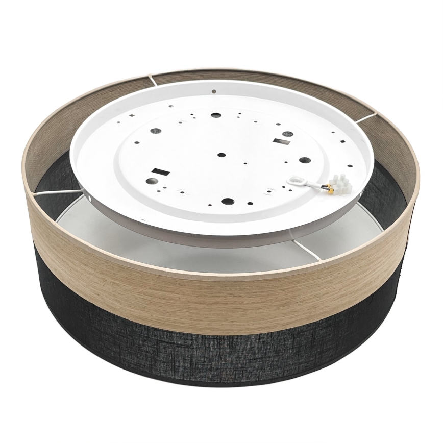 LED Plafondlamp SIRJA WOOD LED/36W/230V diameter 45 cm zwart/eiken