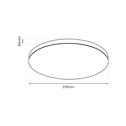 LED Plafondlamp SLIMI LED/24W/230V IP40 zwart