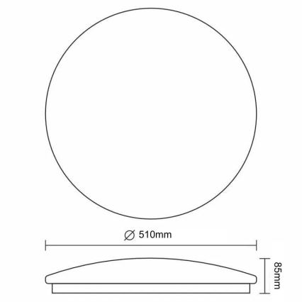 Dimbare LED plafondlamp STAR LED/48W/230V 3000-6500K + afstandsbediening