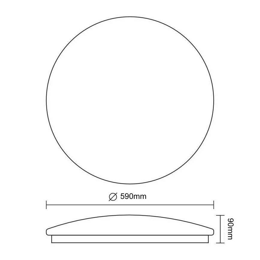 Dimbare LED plafondlamp STAR LED/60W/230V 3000-6500K + afstandsbediening