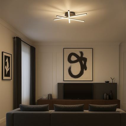 LED plafondlamp STICK LED/12W/230V zwart