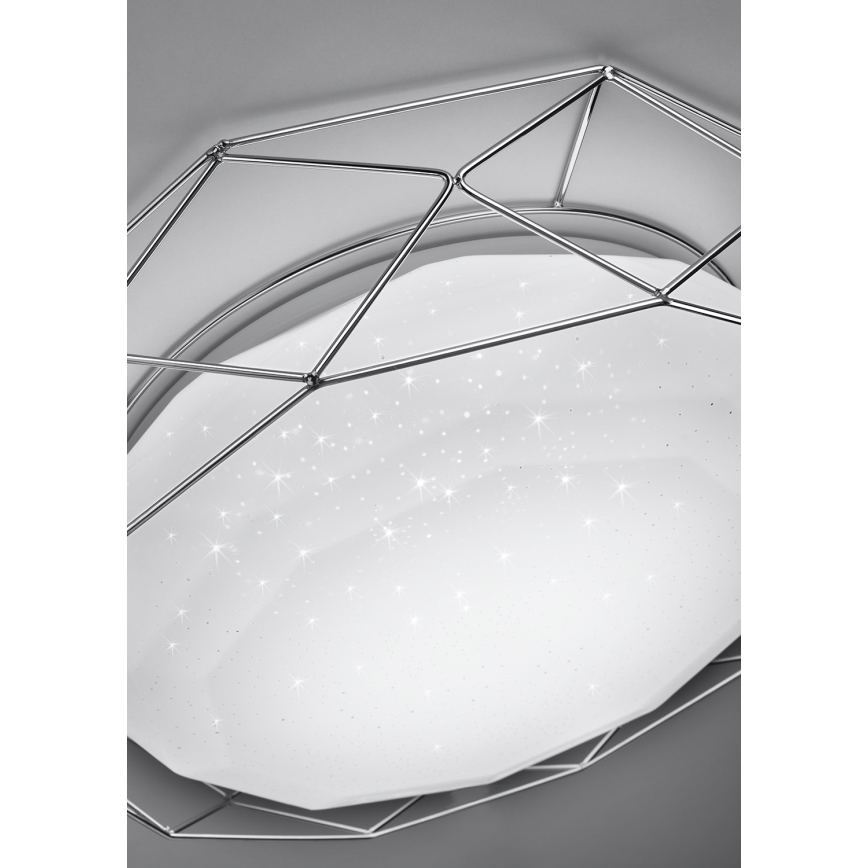 LED Plafondlamp SVEN LED/24W/230V diameter 43 cm glanzend chroom 