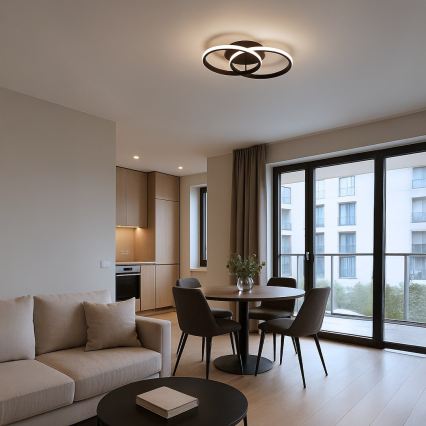 LED-plafondlamp TITANO LED/12W/230V zwart