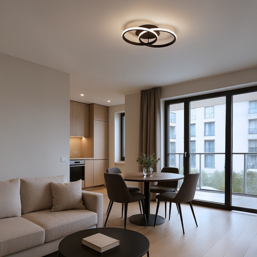 LED-plafondlamp TITANO LED/12W/230V zwart