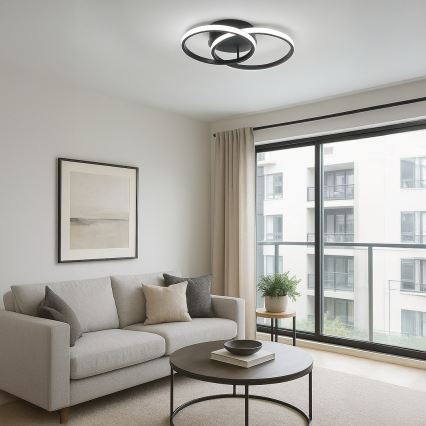 LED-plafondlamp TITANO LED/12W/230V zwart